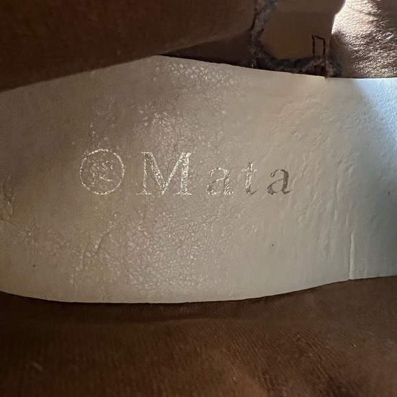 Mata Vegan Suede Ankle Boots Brown Black Animal Print Side Zip Womens size 7.5 - Picture 8 of 8